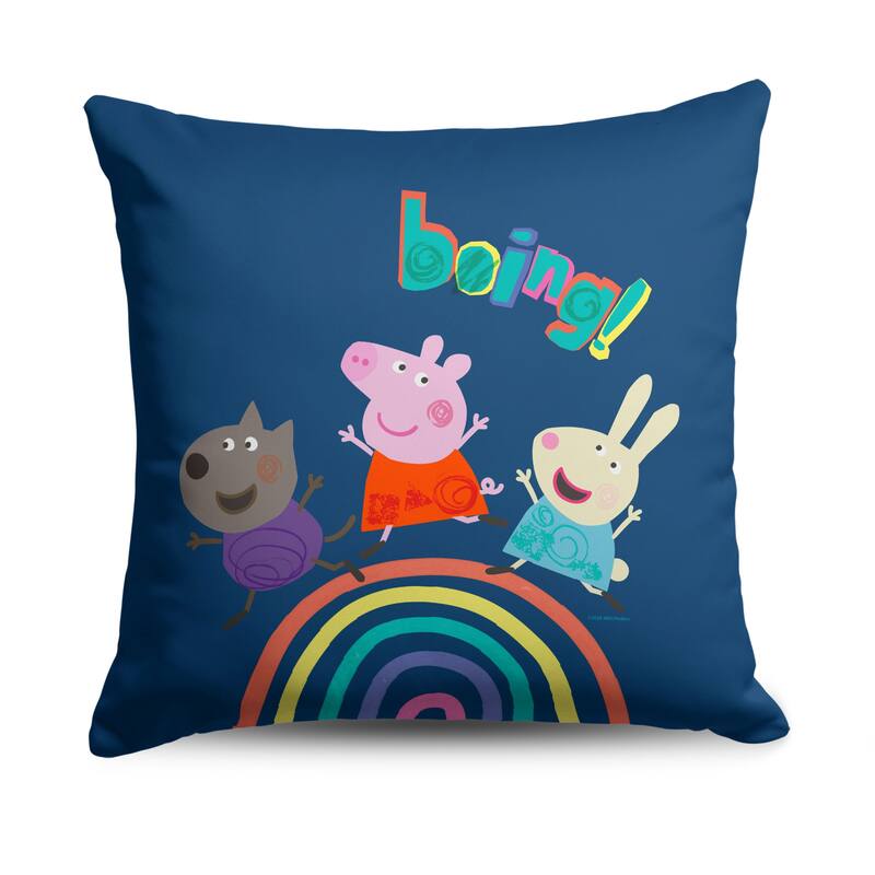 Hasbro Peppa Pig 18 Inch Throw Pillow - 18" x 18" - Boing