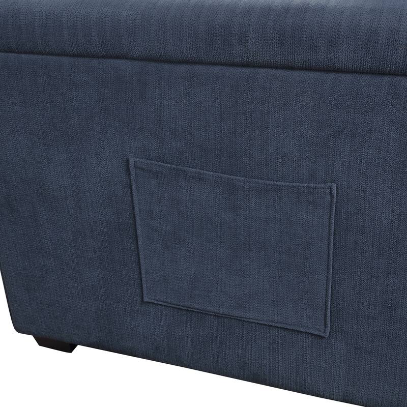 Scarlett Textured Fabric Sectional Sofa with Reversible Chaise