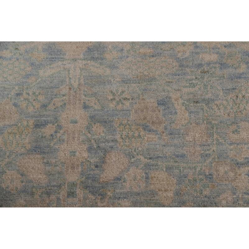 Vegetable Dye Oushak Turkish Oriental Area Rug Handmade Wool Carpet - 3'11" x 4'11"