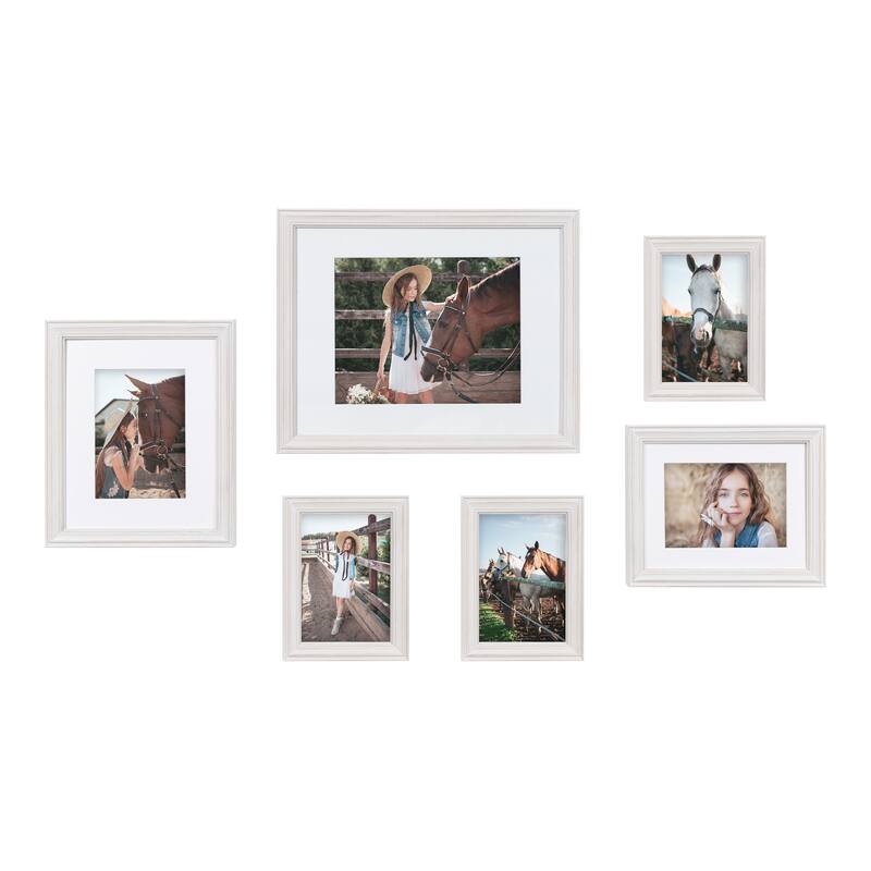 Kate and Laurel Bordeaux Gallery Wall Frame Set - White