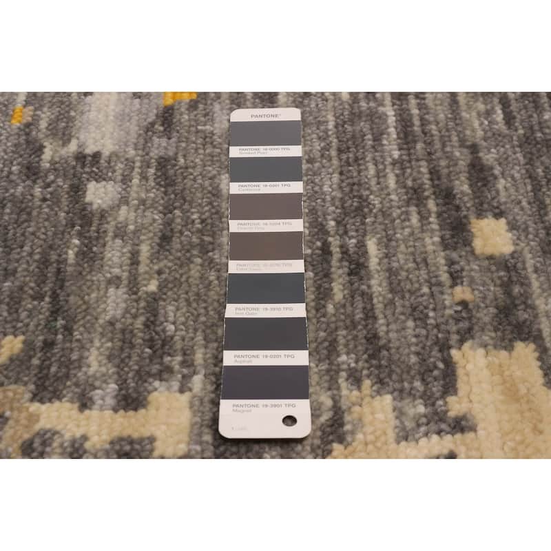 ECARPETGALLERY Hand-knotted Mystique Dark Grey Wool Rug - 9' 11" x 13' 11"
