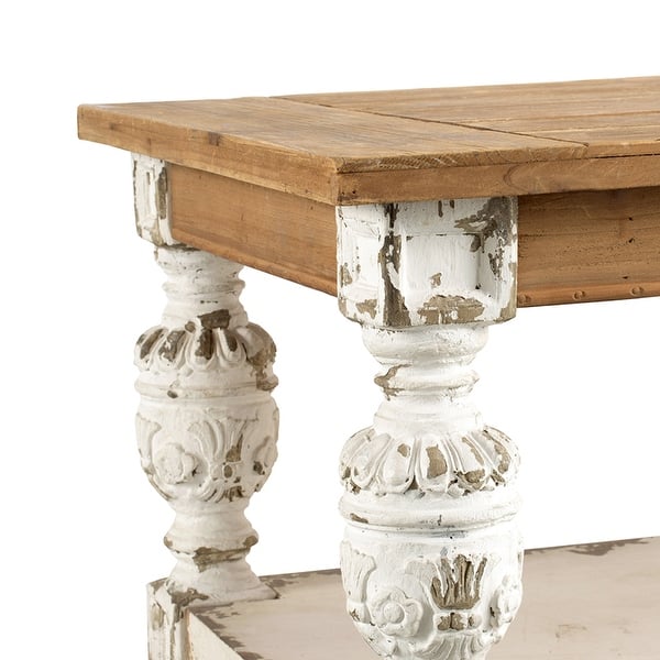 Coffee Table, Rectangle, Antique White-Washed, Farmhouse - On Sale 