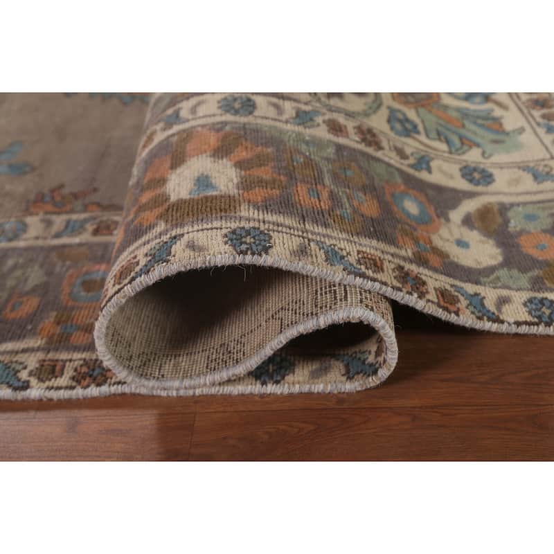 Over-Dyed Tabriz Persian Vintage Rug Hand-Knotted Wool Carpet - 6'10"x 9'2"