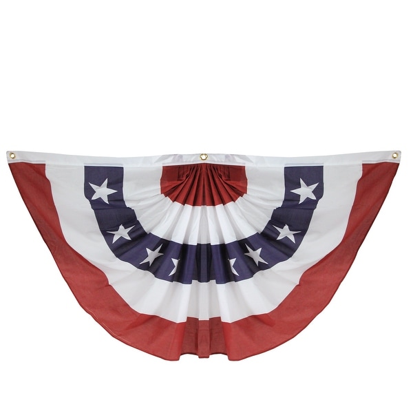 75" Blue and Red Patriotic Americana Bunting Hanging Decoration - N/A