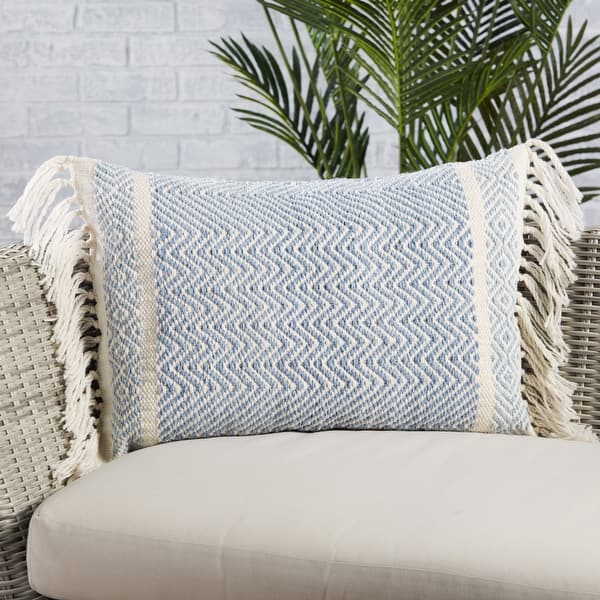 slide 2 of 13, Iker Indoor/ Outdoor Chevron Lumbar Pillow