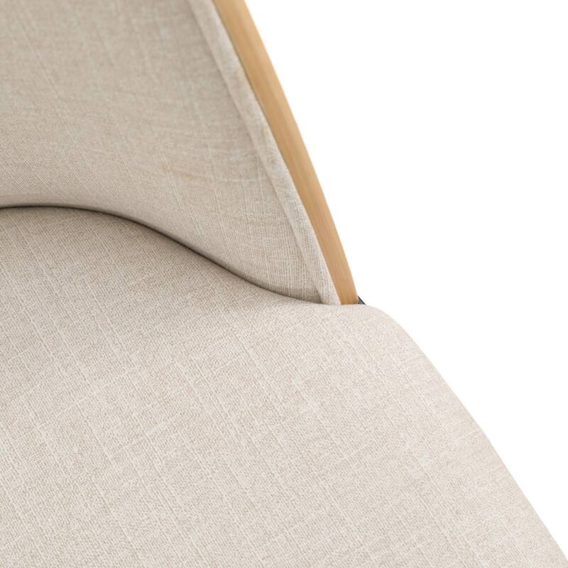 Dining Chair with Upholstered Seat Side Chair with MDF Wood Frame in Steel Set of 4