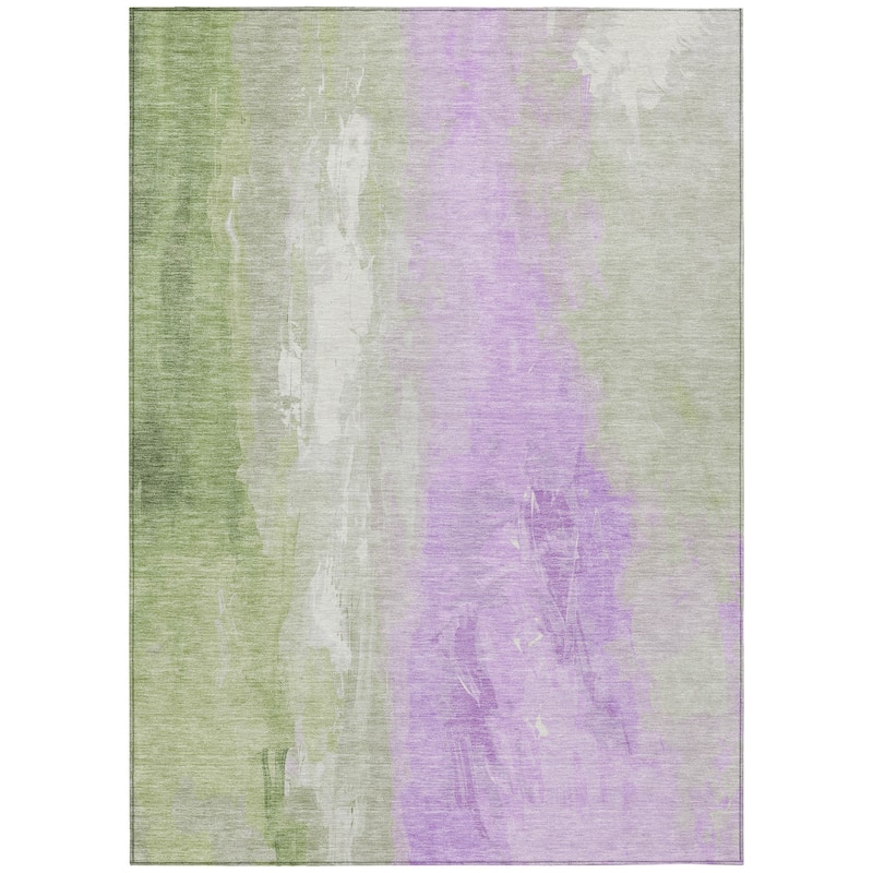 HomeRoots Abstract Transitional Rectangle Outdoor Rug