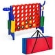 preview thumbnail 1 of 28, Costway Giant 4 in A Row Jumbo 4-to-Score Game Set W/Storage Carrying - See Details Red/Blue