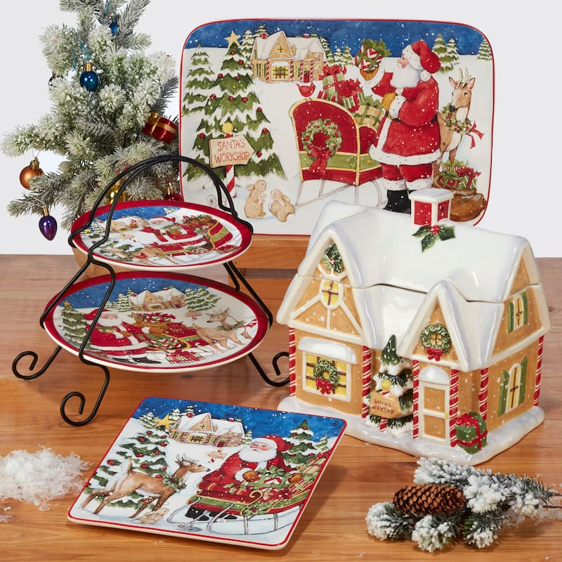 Certified International Santa's Workshop 16 Pc. Dinnerware Set, Service for 4