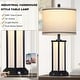 preview thumbnail 5 of 21, 27” Tall Vintage USB Table Lamp Set with Nightlight, Bulb Included (Set of 2) - 12.5'' x 12.5'' x 27''