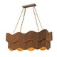 preview thumbnail 4 of 7, Mira 6-Light Handwoven Linear Large Island Light Boho Chandelier for Dining Room Kitchen Island Living Room in Brass - 38 Wide