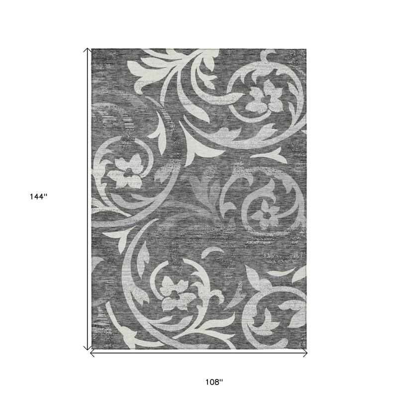 HomeRoots Floral Transitional Rectangle Outdoor Rug