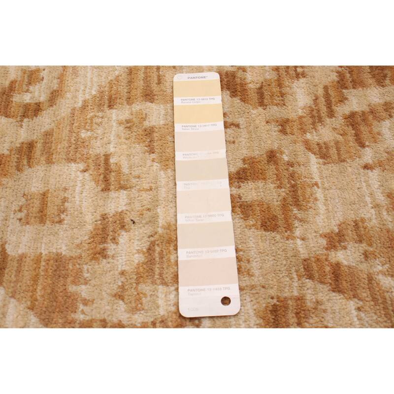 ECARPETGALLERY Machine Woven Lotus Mod Khaki Polypropylene Rug - 5'0 x 7'8