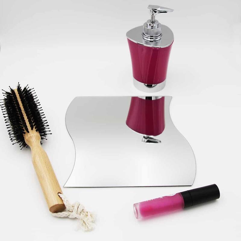 Small Decorative Wall Self Adhesive Shaped Mirrors - Set of 4