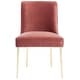 preview thumbnail 66 of 124, SAFAVIEH Couture Nolita Velvet Accent Chair - Mustard / Brass - 28"x23"x35.3" - 28" W x 23" D x 35" H