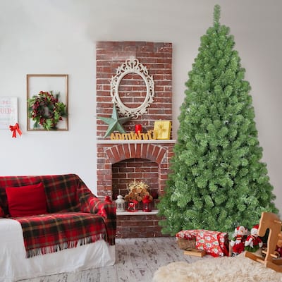 Automatic Fluffing Christmas Tree with Memory Wire, 5-7ft, Sturdy Stand & Realistic PVC Tips