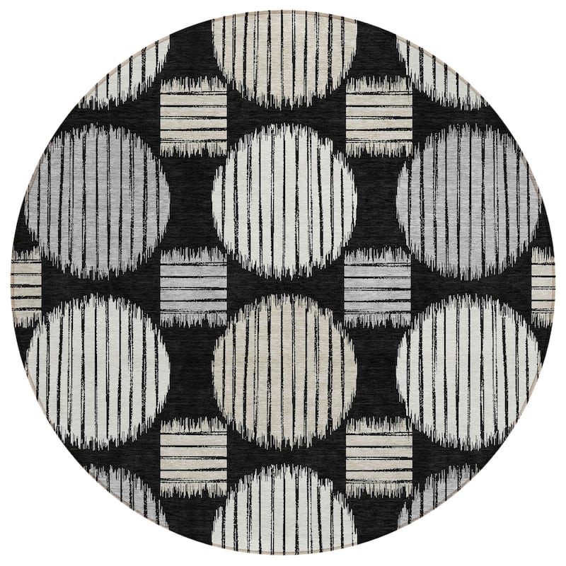 Machine Washable Indoor/ Outdoor Chantille Contemporary Dotty Rug