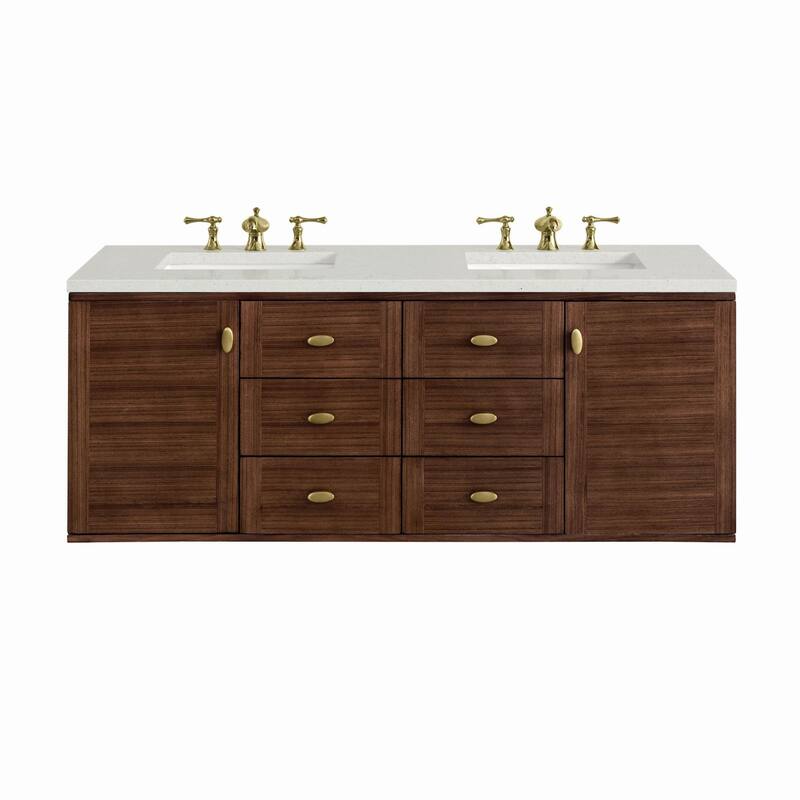 James Martin Vanities 670-V60D-3LDL Amberly 60" Double Basin Wood