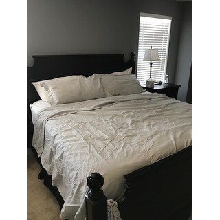 All Natural Prewashed Yarn Dye Cotton Chambray Duvet Cover Set - Luxurous Soft, Wrinkled Look, Eco-Friendly Package