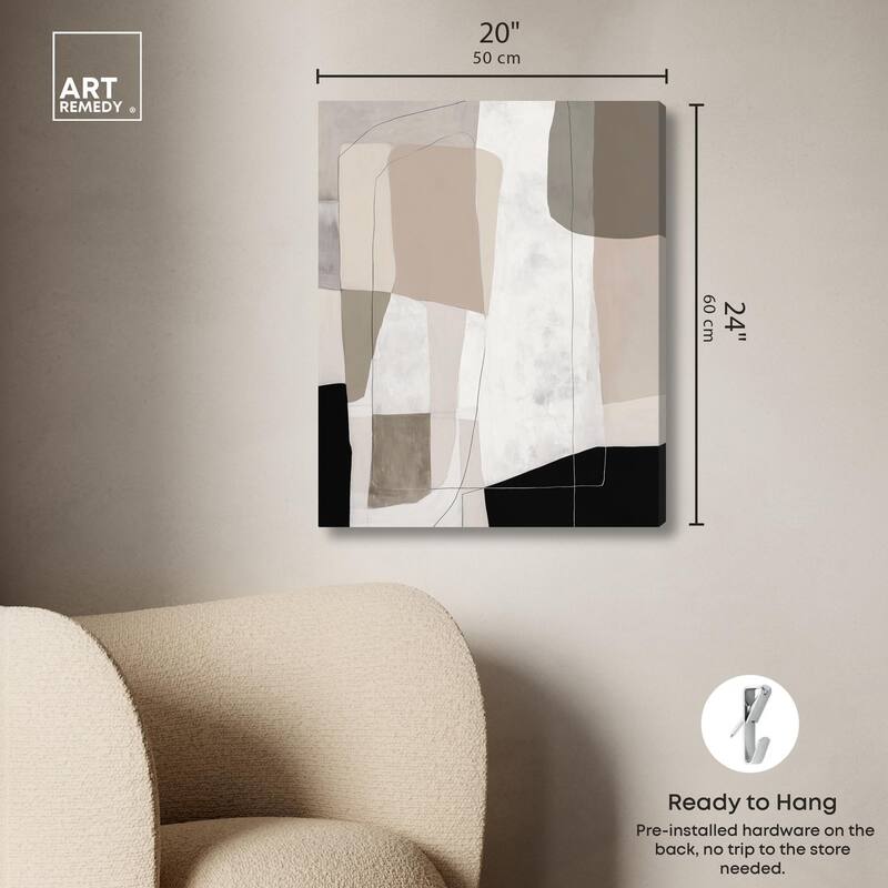 Neutral Forms II Canvas by Art Remedy, Gallery Wrapped