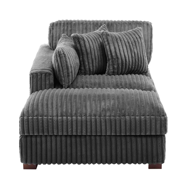 Modern Indoor Chaise Lounge Couch with Pillows