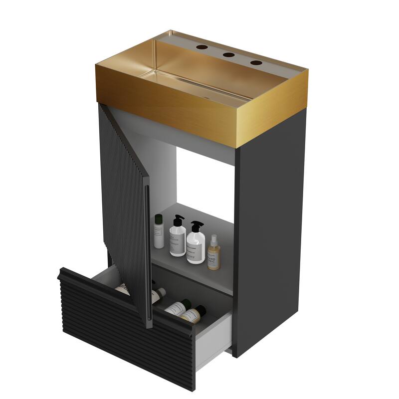 20"Bathroom Vanity with Stainless Steel Sink