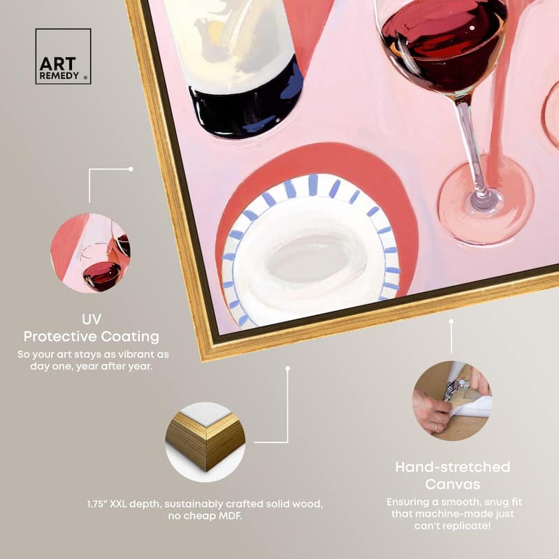 Summer Wine table Canvas by Art Remedy
