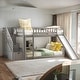 preview thumbnail 2 of 36, Elegant Stairway Twin over Twin Bunk Bed with Two Drawers, Convertible Ladder and Slide, Save Space or Split Into 2 Beds