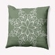 preview thumbnail 2 of 15, Snowflake Decorative Christmas Throw Pillow 16" x 16" - Sage Green