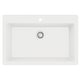 preview thumbnail 21 of 57, Karran QT-812 Top Mount 33 in. Large Single Bowl Quartz Kitchen Sink Kit