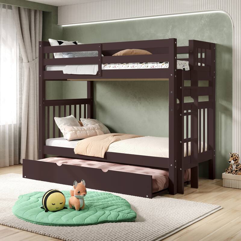 Taylor & Olive Trillium Tall Twin over Twin Bunk Bed, Twin Trundle