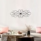 preview thumbnail 1 of 5, Black Scrolled Flower Metal Wall Decor Living Room Decoration