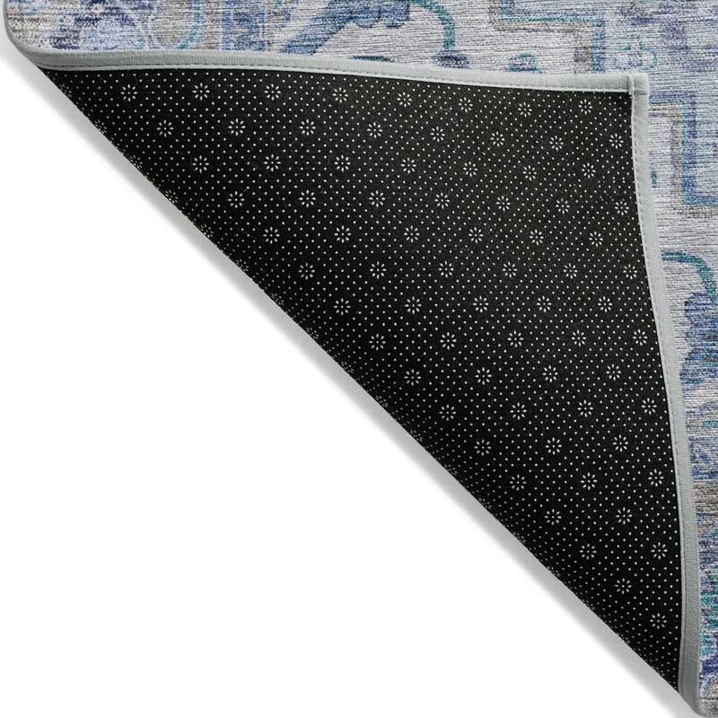 Machine Washable Indoor/Outdoor Traditional Vintage Chantille Rug