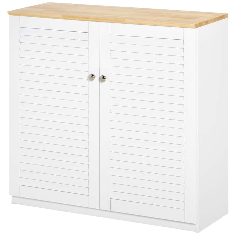 Kitchen Cabinet with Roomy Storage and Natural Wood Top for Every Room