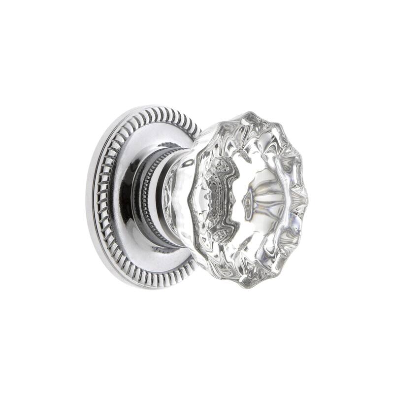 Grandeur VERS-CRYS-KNOB-NEWP Versailles 1-3/8" Vintage Fluted Crystal - Bright Chrome