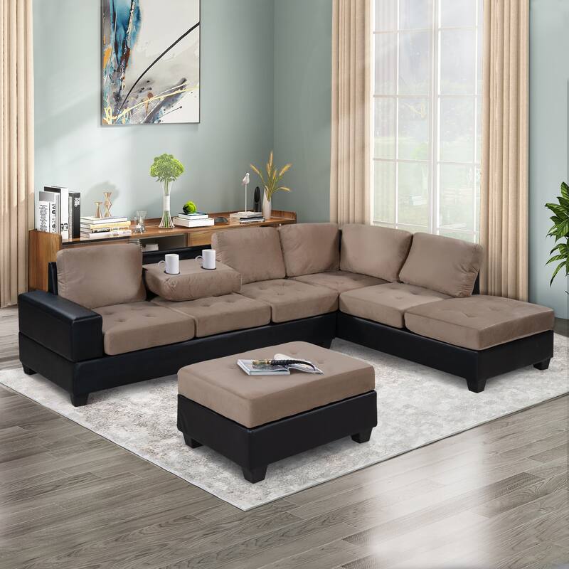 Convertible Sectional Sofa with Reversible Chaise