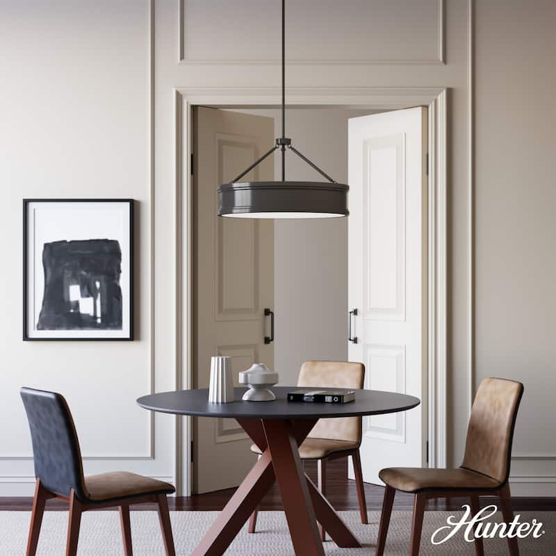Hunter Capshaw Modern Drum Pendant - Dining Room, Entry, Kitchen Island - Contemporary, Transitional