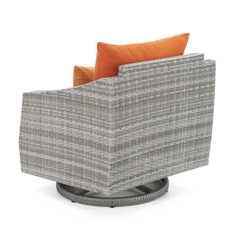 Cannes 5 Piece Aluminum Outdoor Motion Club & Ottoman Set