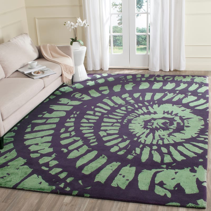SAFAVIEH Handmade Capri Jica Modern Wool Rug - 8' x 10' - Lavander/Sage
