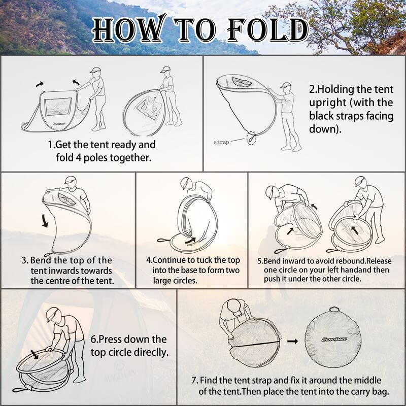 4-6 Persons White + Brown Pop-Up Boat Tent