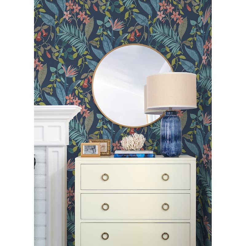 NuWallpaper Jesinda Cobalt Peel and Stick Wallpaper