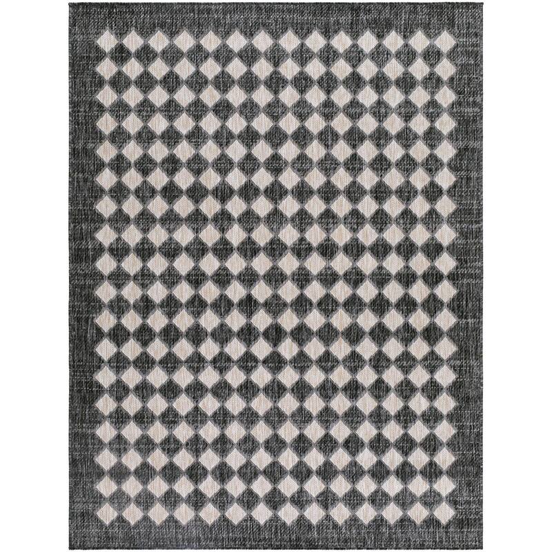 Livabliss X Galey Alix Modern Mulberryindoor/Outdoor Area Rug - Black - 9'2" x 12'