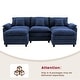 preview thumbnail 31 of 109, Modular Cloud Chenille Sectional Sofa with Ottomans, Deep Seat Convertible L-Shaped or U-Shaped Couch