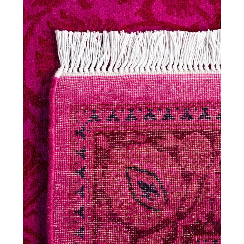 Overdyed One-of-a-Kind Hand-Knotted Area Rug - Pink - 2' 8" x 11' 3"