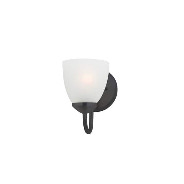 slide 2 of 5, Maxim 11381 Axis 8" Tall Bathroom Sconce Black