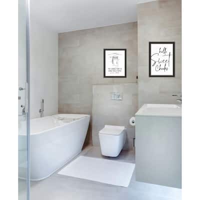 Trendy Decor 4U "The Correct Way to Hang Toilet Paper!" Printed Framed Wall Art by Lettered & Lined