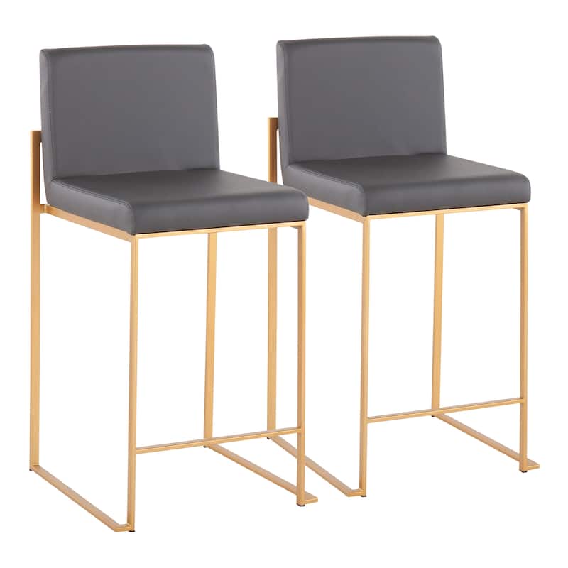 Silver Orchid Forrest High Back Counter Stool - Set of 2