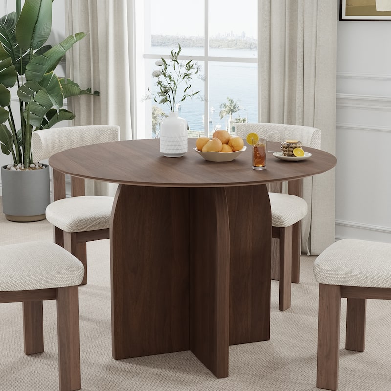 Solid Wood Round Dining Table for 4-8 People Nordic style