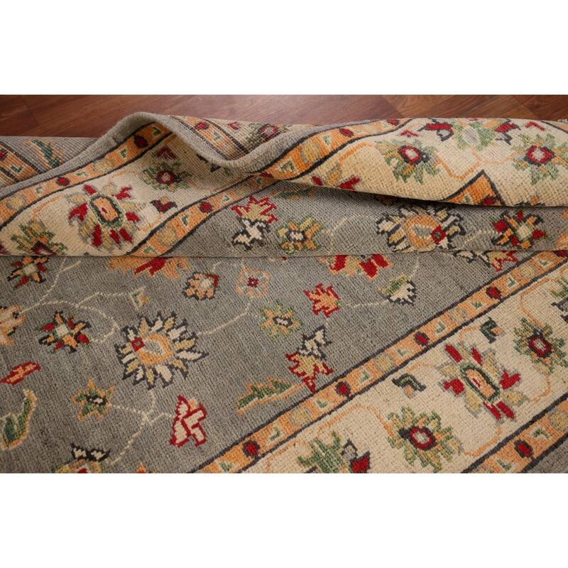 Floral Oushak Oriental Accent Rug Hand-Knotted Wool Carpet - 3'6" x 4'9"