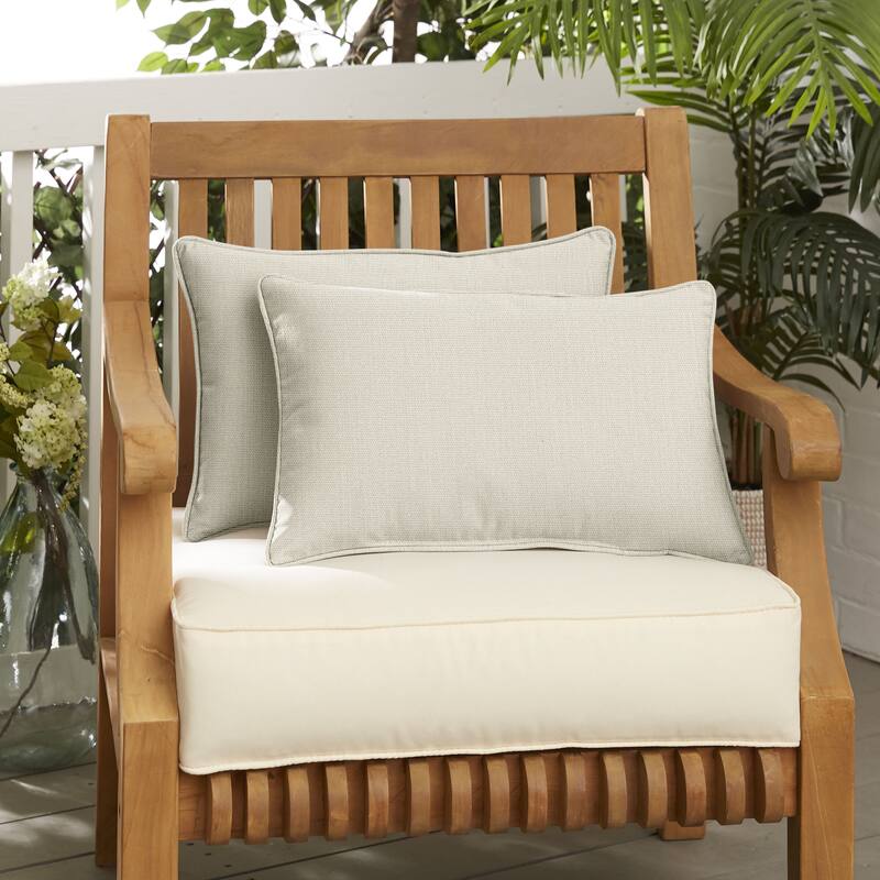 Sorra Home Sunbrella Outdoor Corded Pillow Set of 2